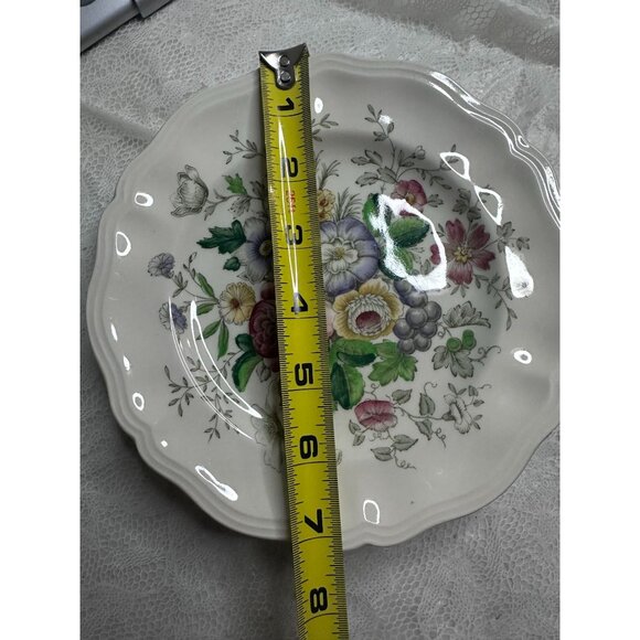 Royal Doulton Malvern Salad bread Dessert Plate Hand Colored Transfer Bouquet - Picture 4 of 9